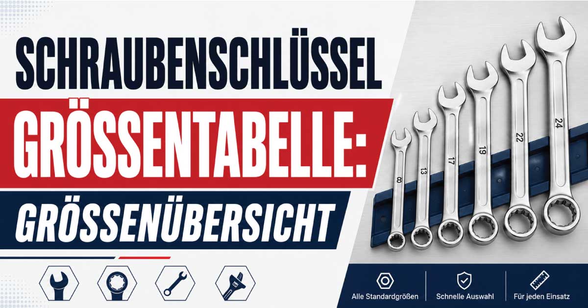 Schraubenschlüssel Größentabelle