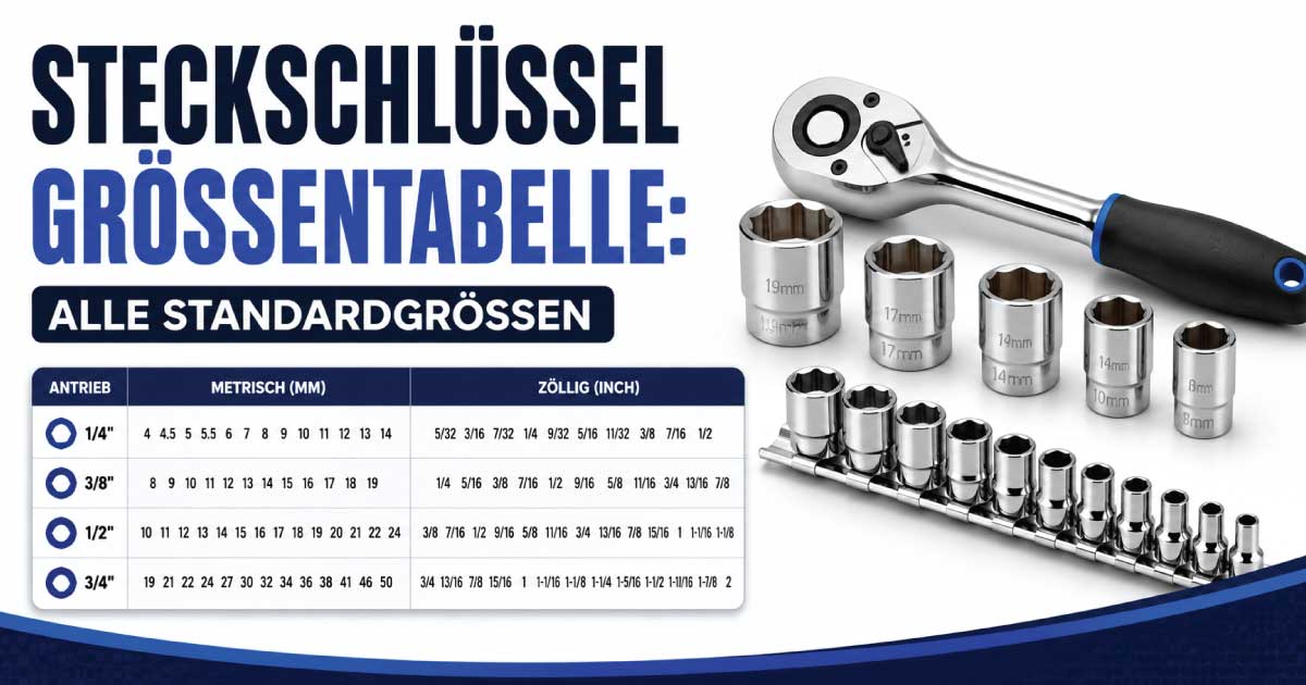 Steckschlüssel Größentabelle