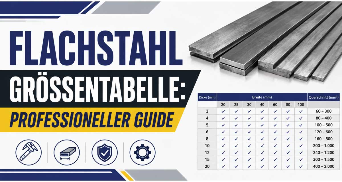 Flachstahl Größentabelle