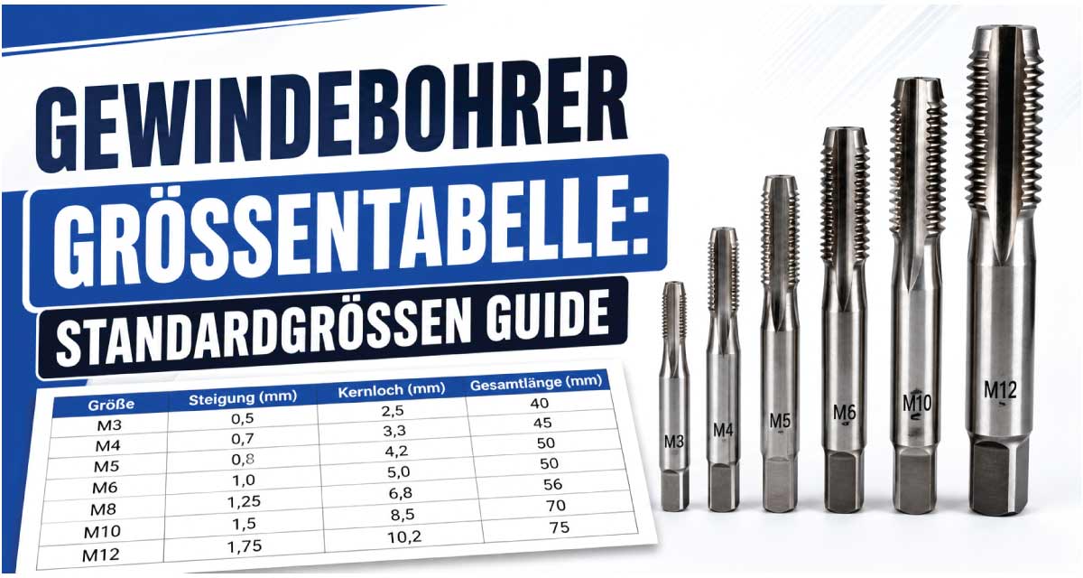 Gewindebohrer Größentabelle