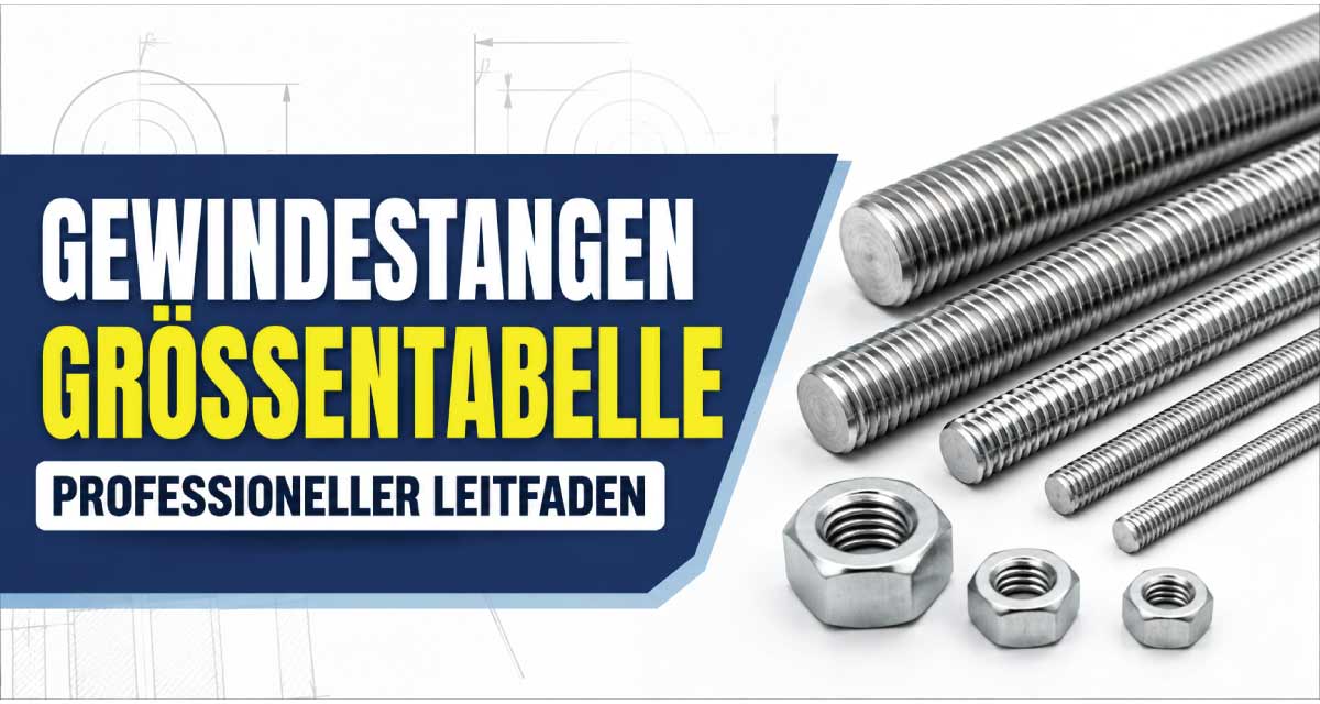 Gewindestangen Größentabelle
