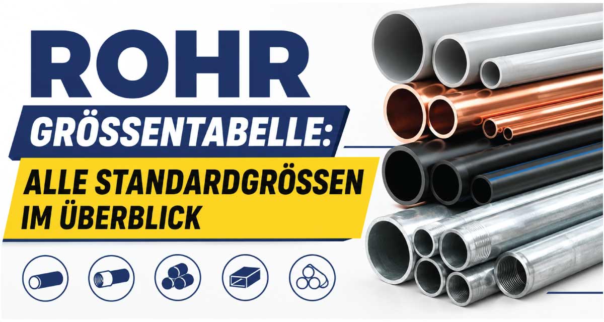 Rohr Größentabelle