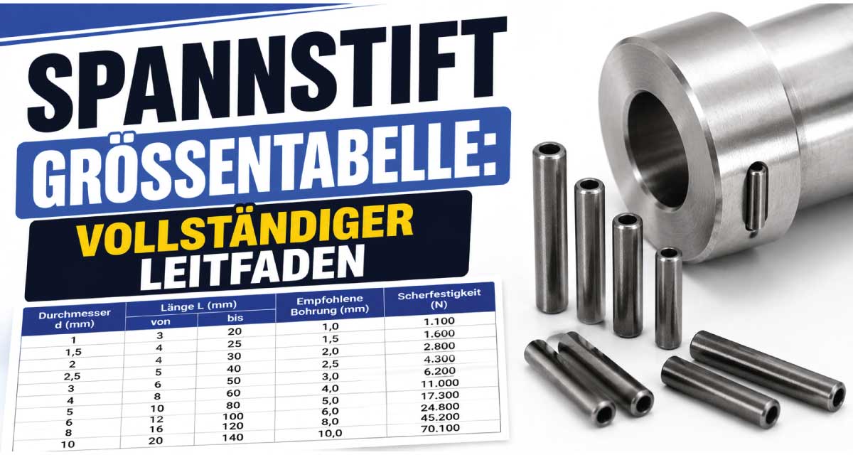 Spannstift Größentabelle