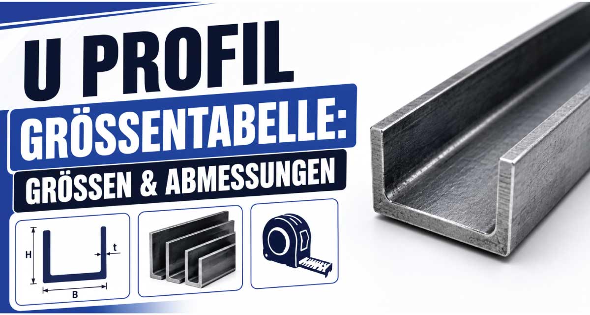 U Profil Größentabelle