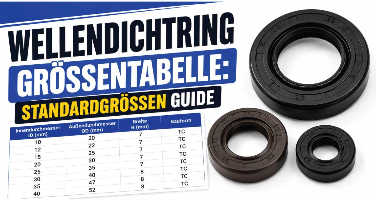 Wellendichtring Größentabelle