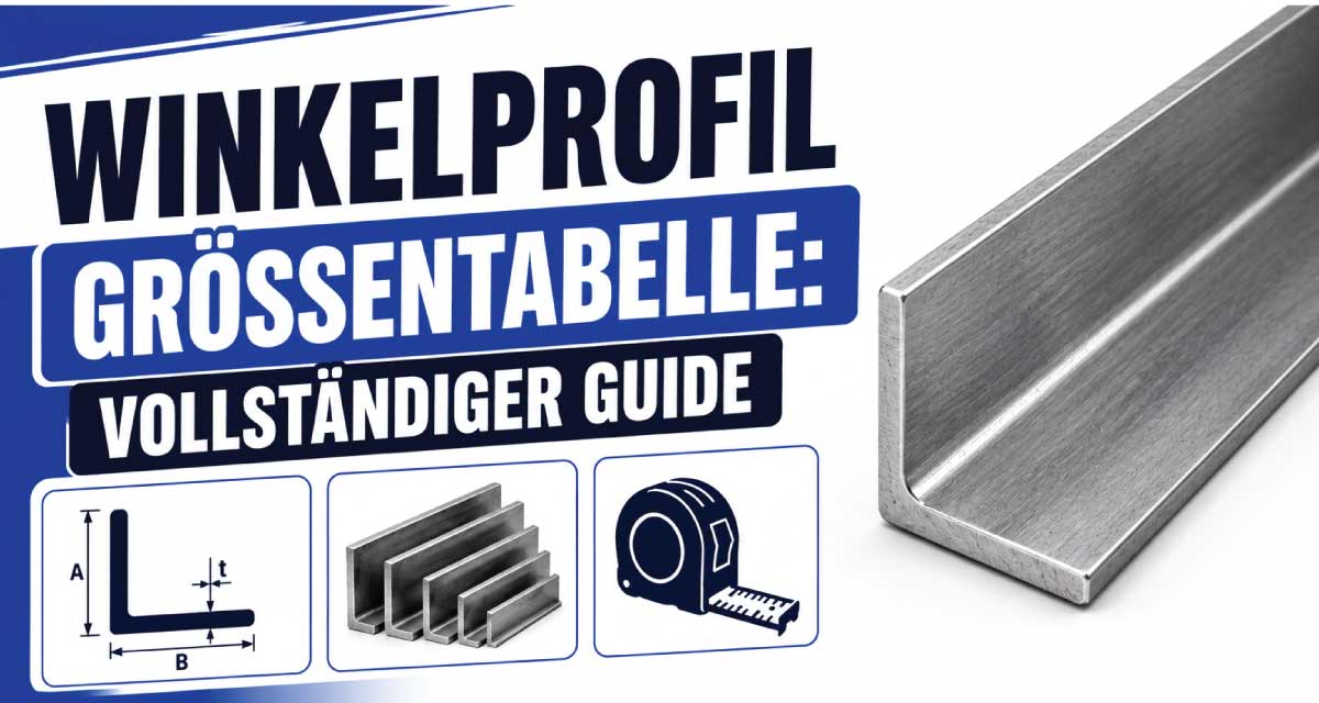 Winkelprofil Größentabelle
