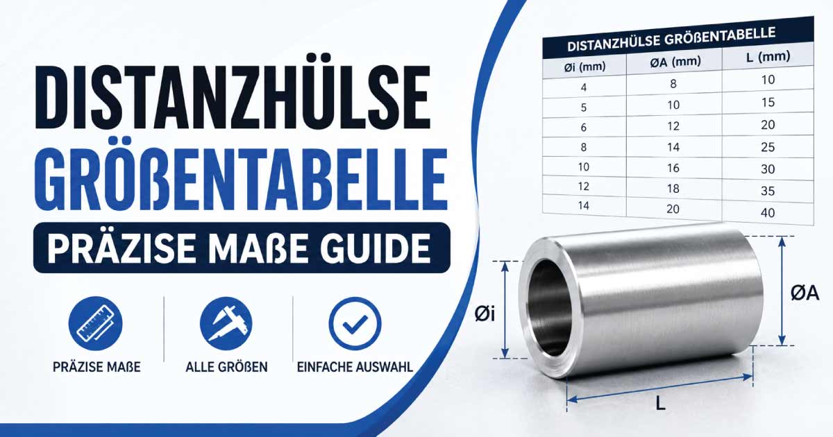 Distanzhülse Größentabelle