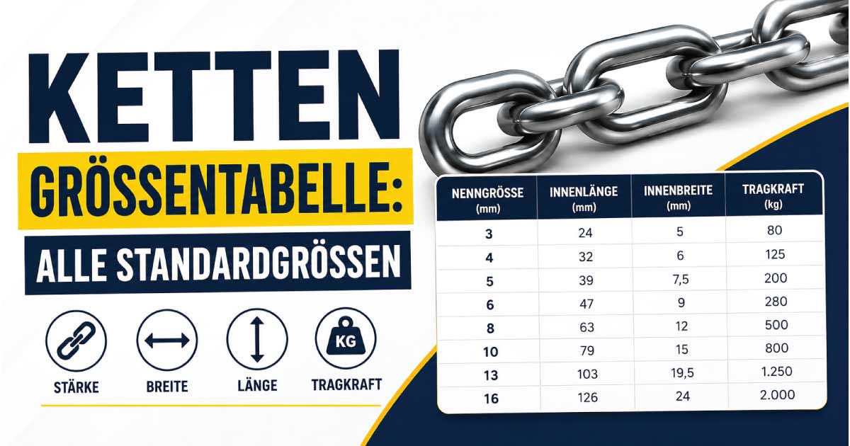 Ketten Größentabelle